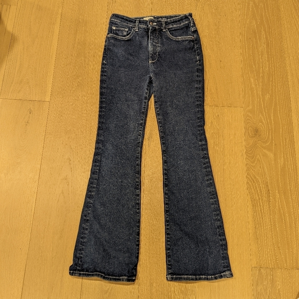 Pilcro Classic Blue Flare Jeans